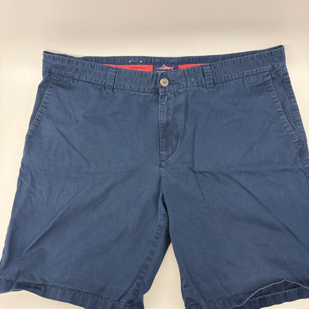 VTG Columbia PFG Shorts Mens 40 10 Blue Performance Fishing Gear